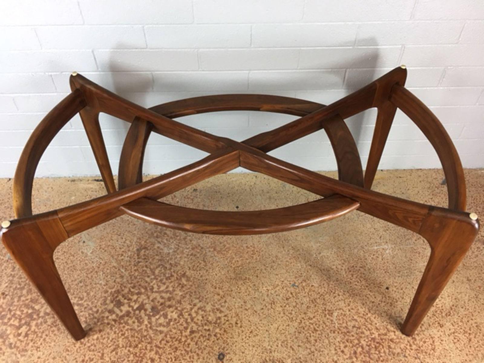 Adrian Pearsall large sculptural walnut dining table manufactured by Craft Associates. The walnut utilized within this 50+ ear old masterpiece is in excellent vintage condition. Rich and warm.