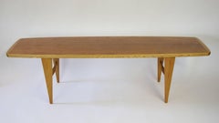 Svante Skogh Teak and Oak Surfboard Coffee Table