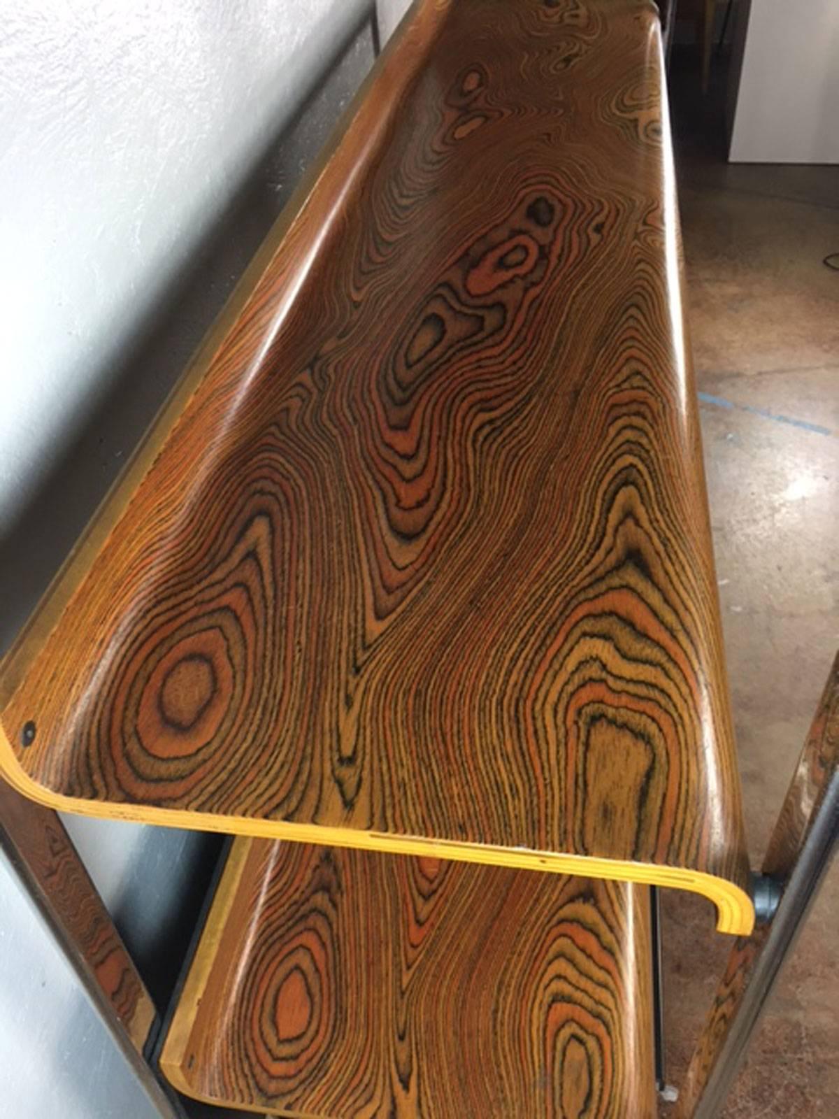 Peter Protzmann Zebra Wood Wall Unit for Herman Miller In Excellent Condition For Sale In Phoenix, AZ