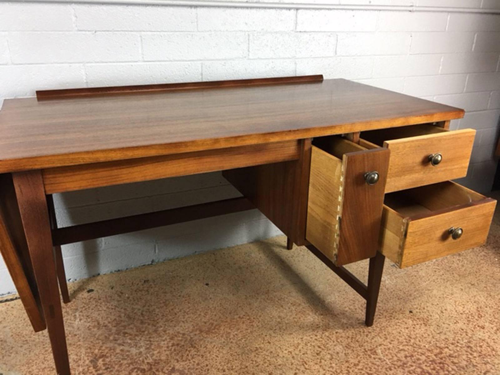 Mid-Century Modern Lane Altavista Drop-Leaf Desk in Walnut