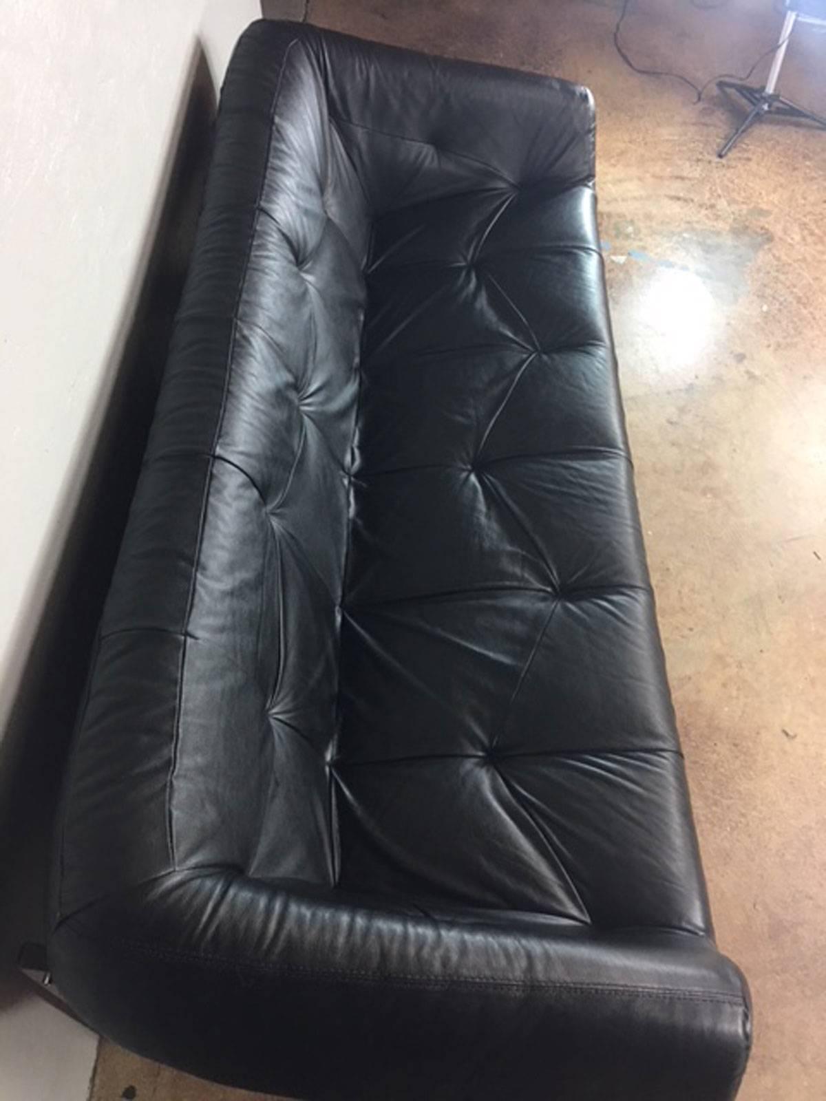 Central American Percival Lafer Leather Sofa For Sale
