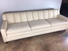 Scallopped Back Rest Mid-Century Modern Sofa