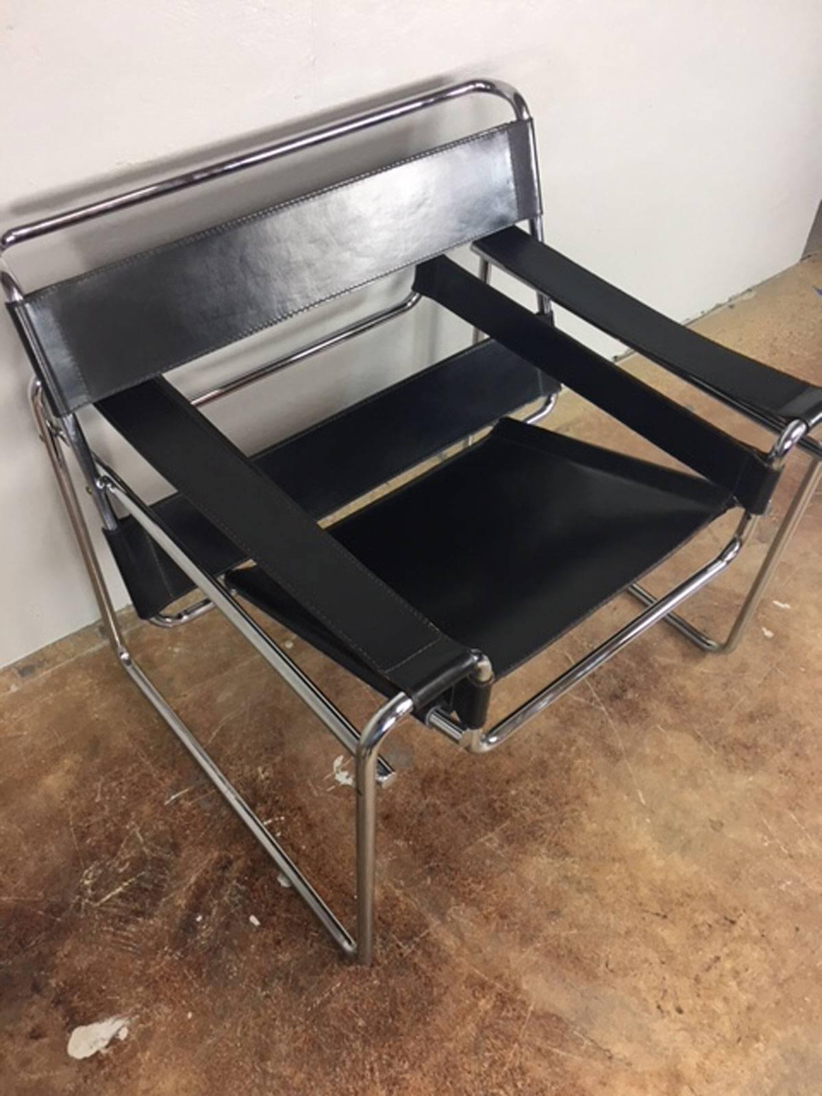 Authentic Marcel Breuer Wassily Lounge Chair for Stendig  For Sale 1