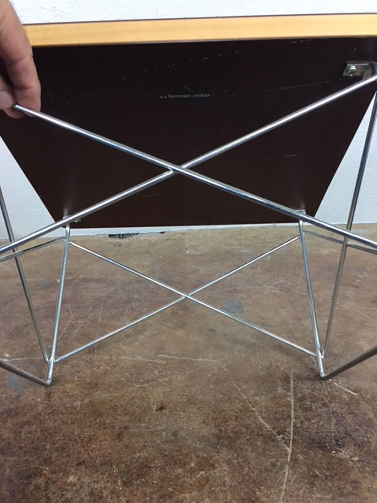 Late 20th Century Charles and Ray Eames Low Table Rod Side Table For Sale