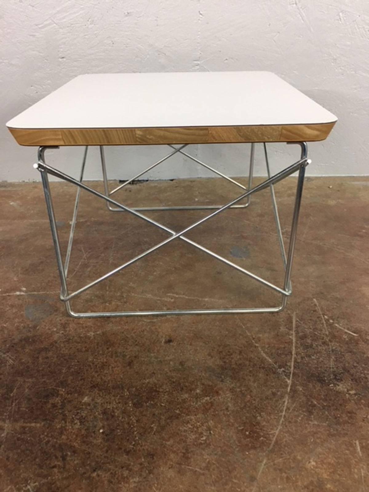 Zinc Charles and Ray Eames Low Table Rod Side Table For Sale