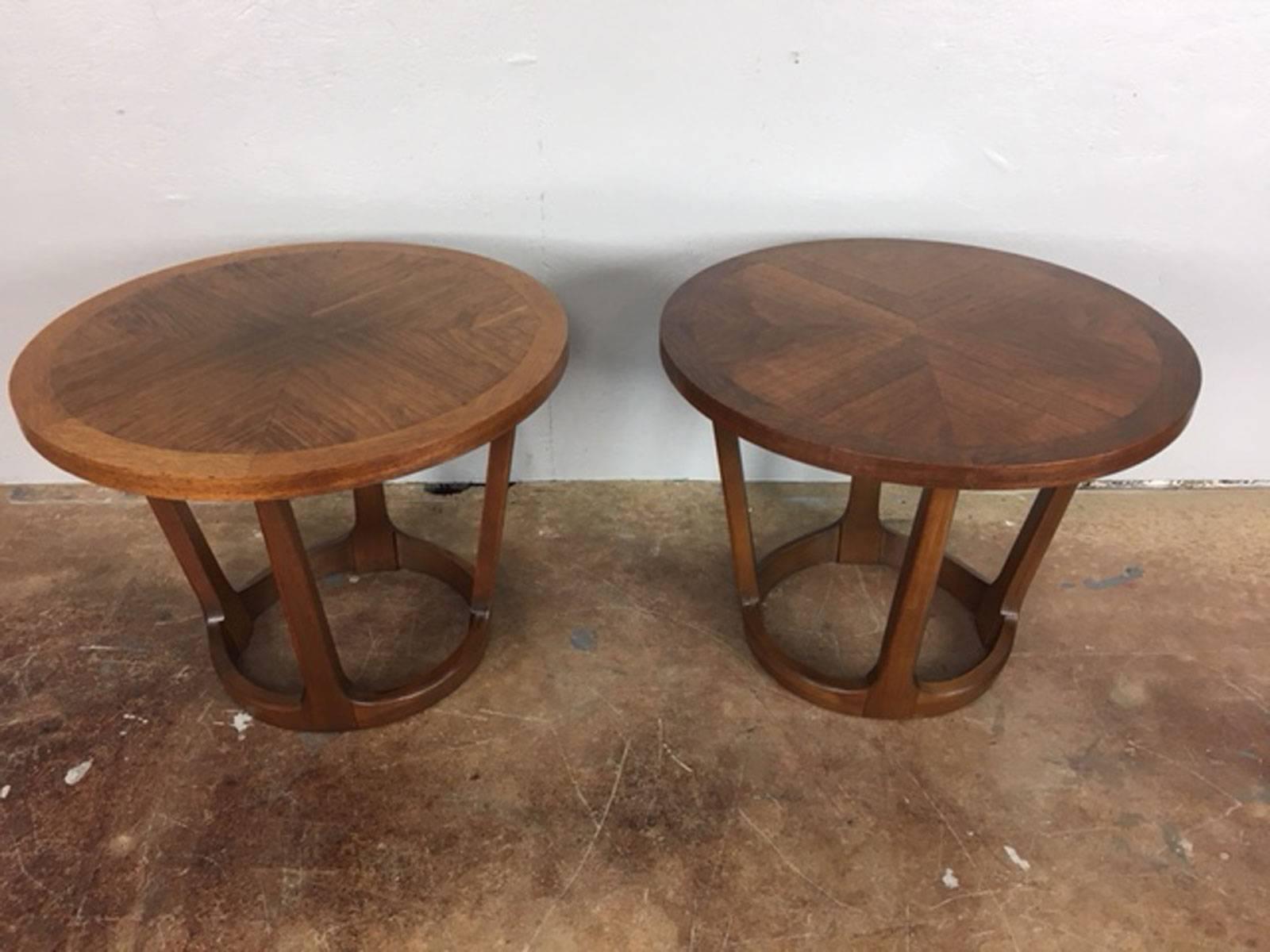 These stylish Adrian Pearsall style tables were designed and manufactured by Lane in the late 1960s. Excellent original condition.