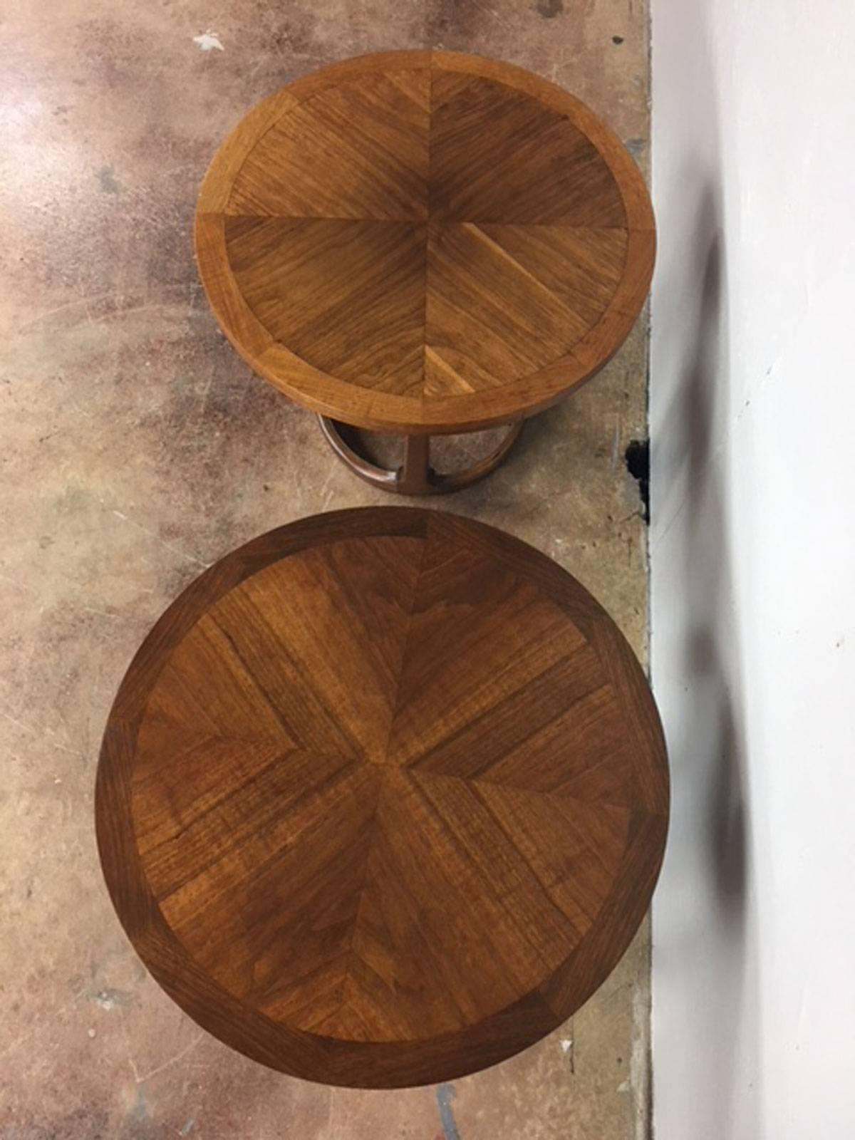 Mid-Century Modern Adrian Pearsall Style Side Table Pair by Lane For Sale