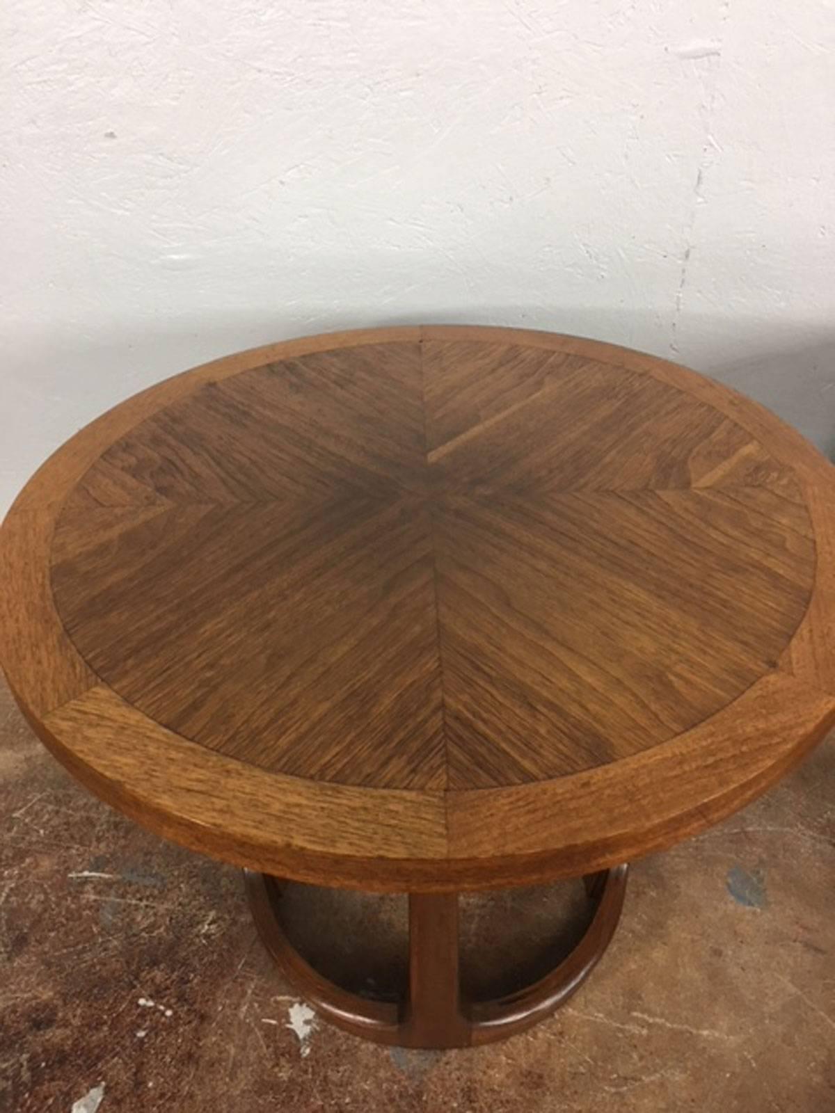 Walnut Adrian Pearsall Style Side Table Pair by Lane For Sale