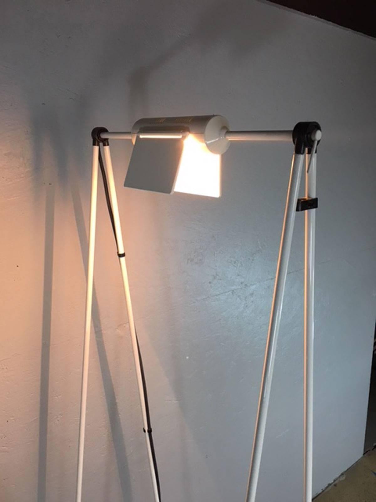 Metal A-Frame Mid-Century Modern Floor Lamp For Sale