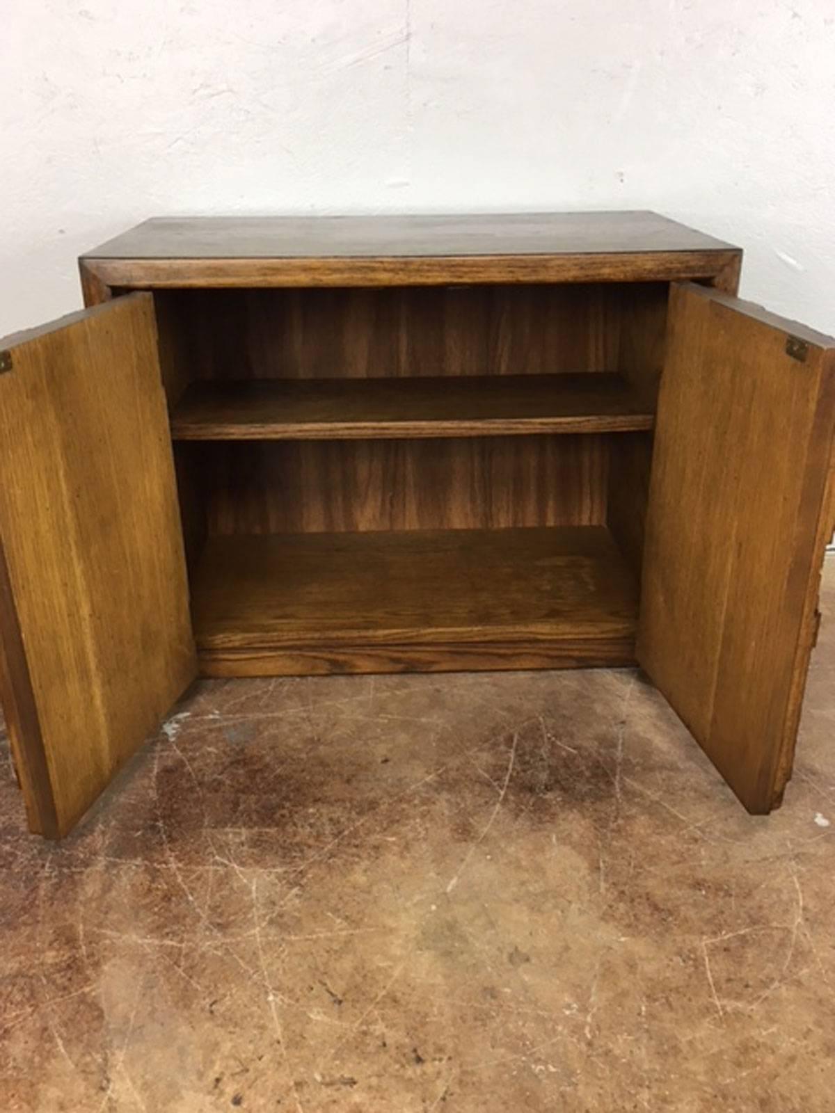 Mid-Century Modern Brutalist Nightstand by Lane For Sale