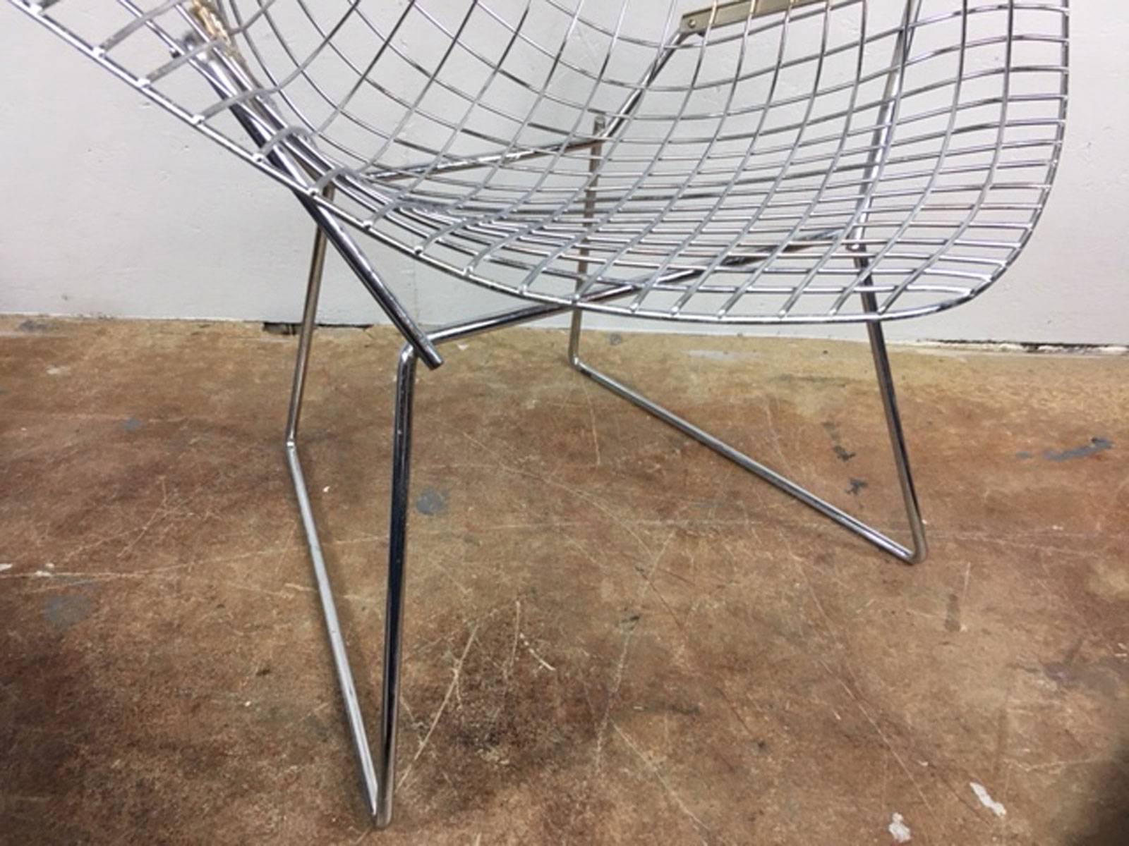 Stainless Steel Bertoia Diamond Chair by Knoll International For Sale