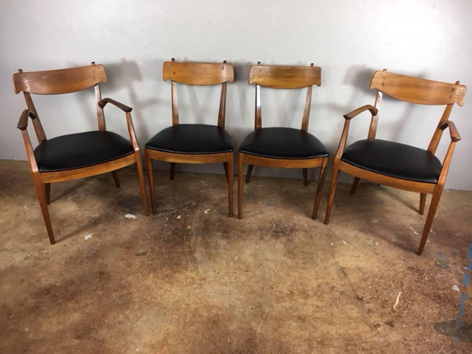 Kipp Stewart Set of Four Dining Chairs for Drexel For Sale 3