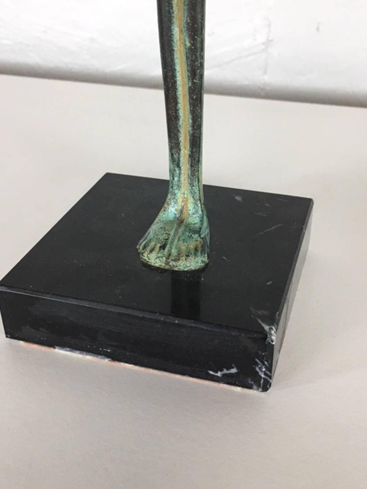 Italian Giacometti Style Bronze Sculpture For Sale