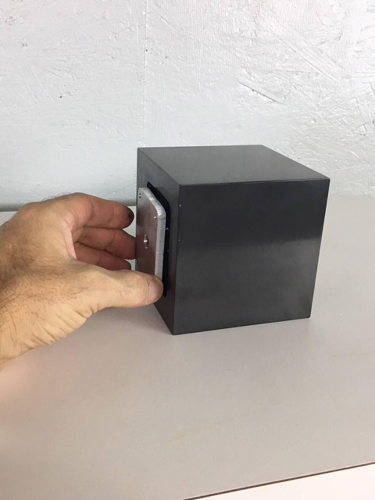 Susan York Graphite Aluminium Wall Cube For Sale 3