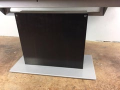 Wenge Wood and Brushed Steel Dining Table