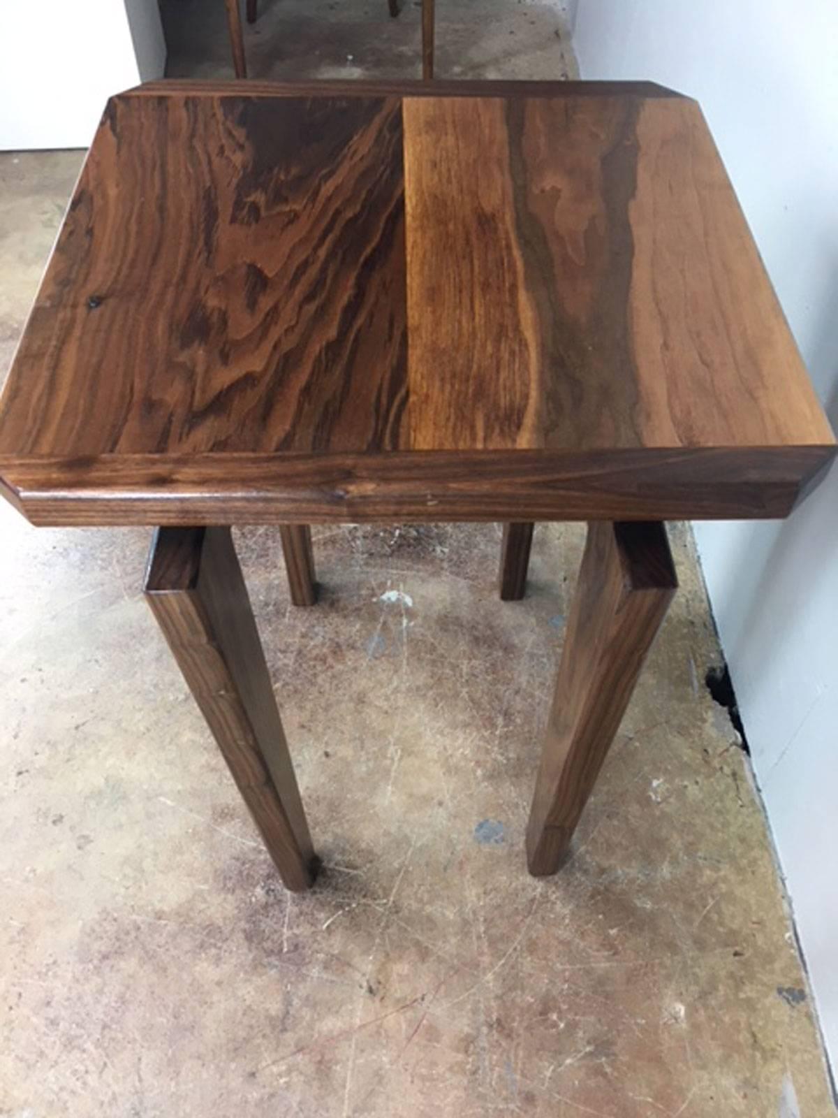 Contemporary High Pedestal Side Table For Sale