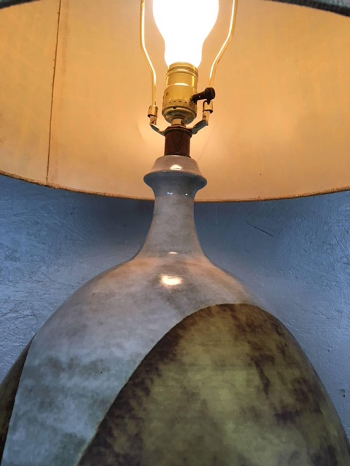 David Cressey Large Ceramic Lamp In Good Condition In Phoenix, AZ