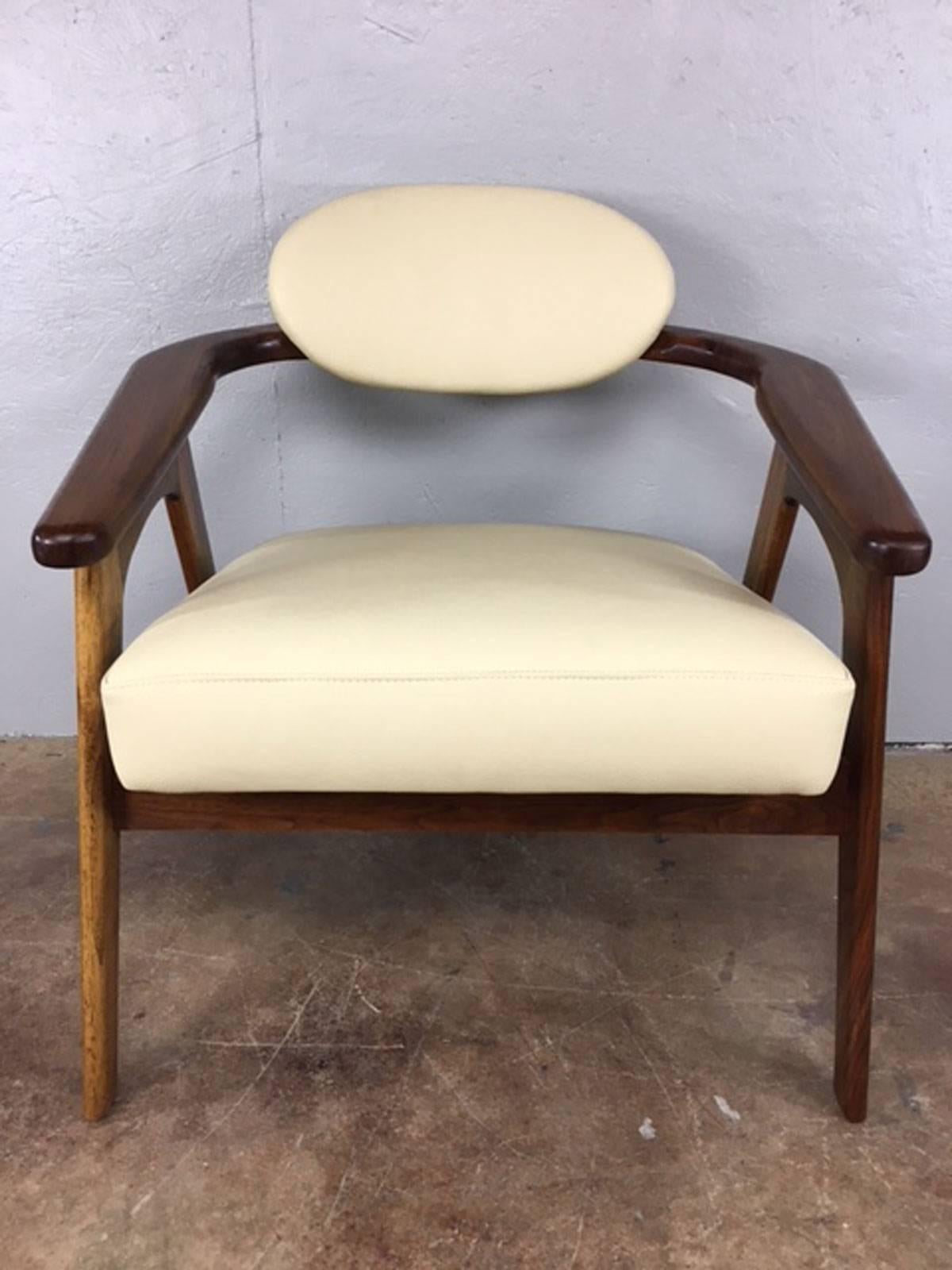 Mid-Century Modern Adrian Pearsall Captains Chair in Rosewood