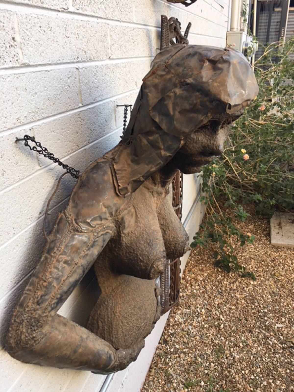 Welded Madonna Metal Sculpture by Dale Edwards  For Sale