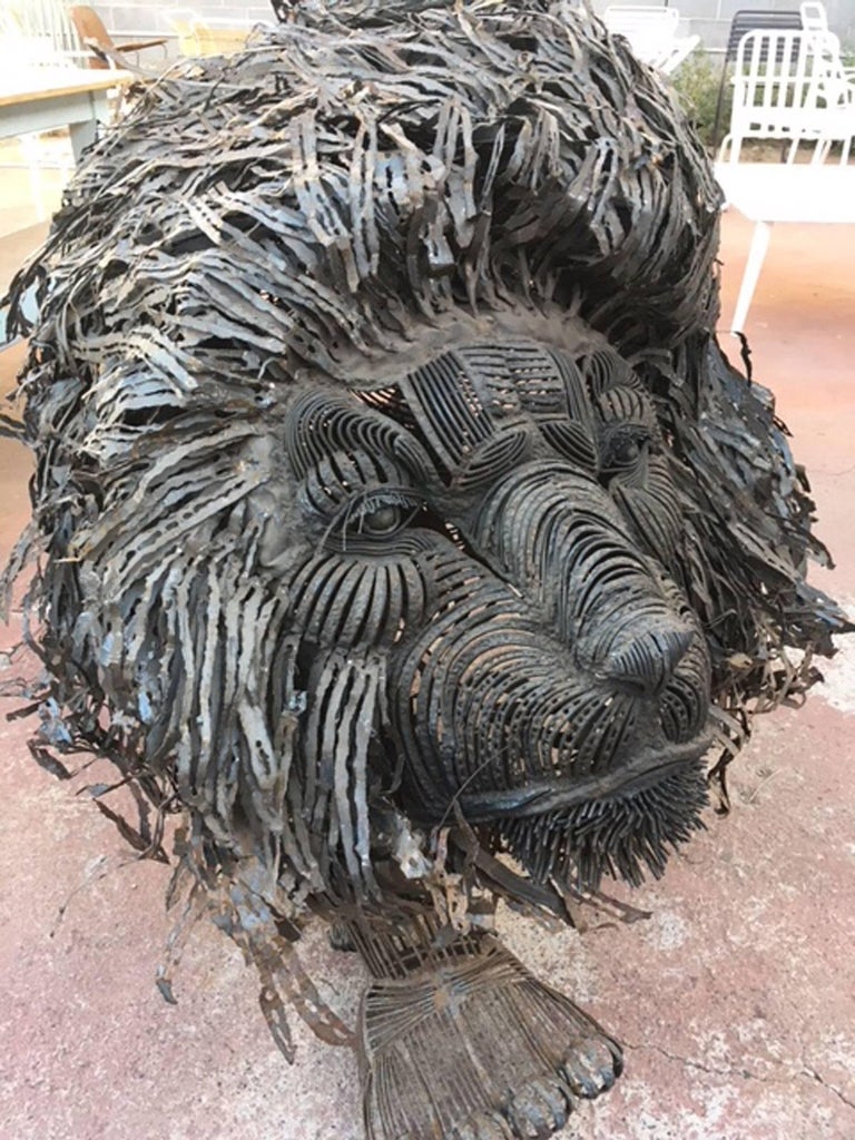 Lifesize Lion Metal Sculpture by Dale Edwards at 1stDibs dale edward