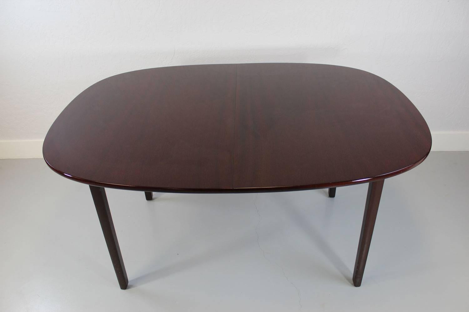 Mid-Century Modern Ole Wanscher Dining Table and Twelve Chairs