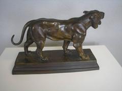 Lion Bronze Sculpture by Alfred Barye