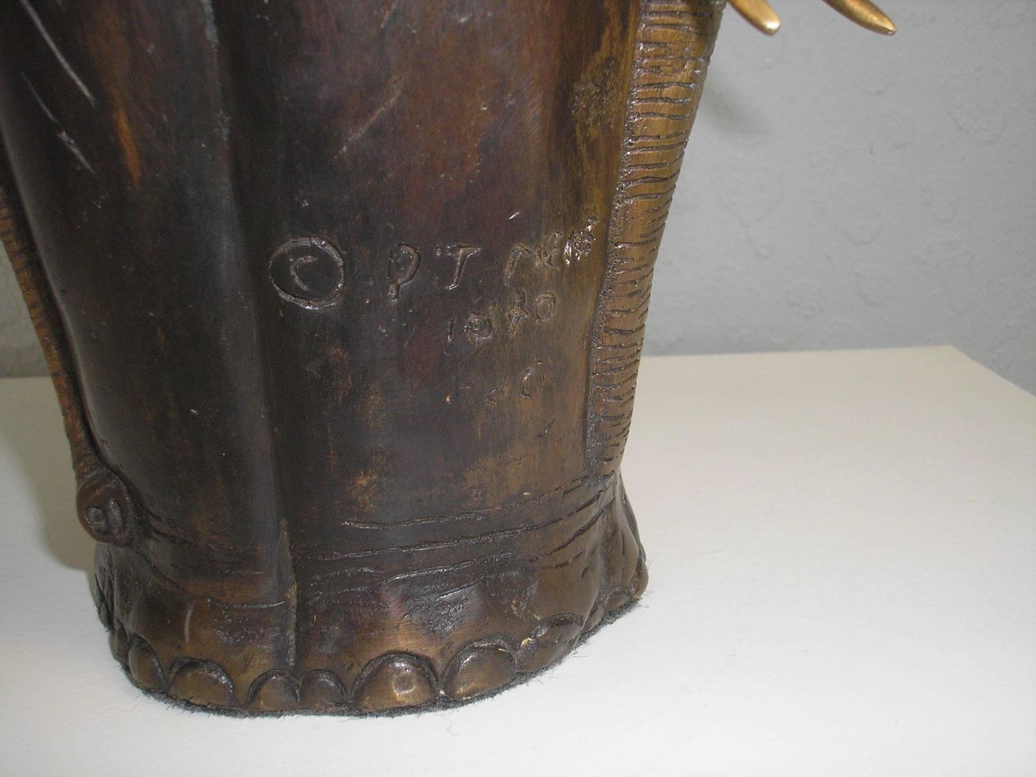 Bronze Elephant Vase by P. J. Mene For Sale at 1stdibs