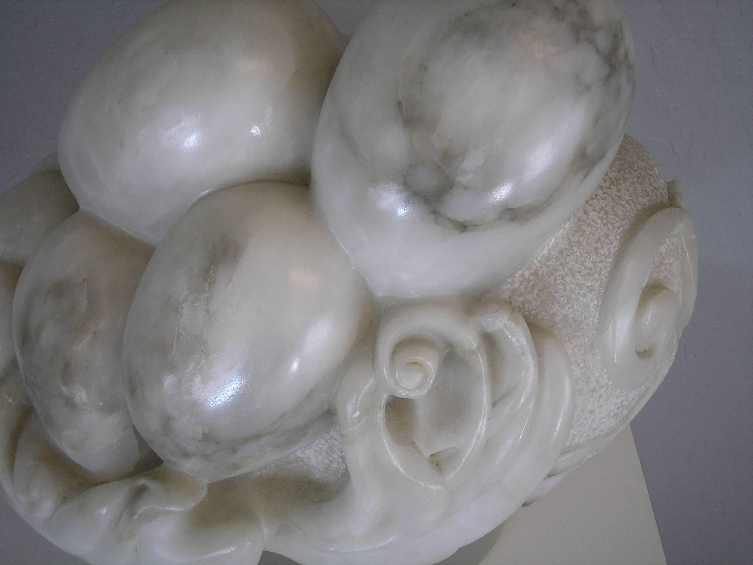 Marble sculpture by Marion M. Sussler. Dated 1978 and signed. Titled nesting eggs. Excellent condition.