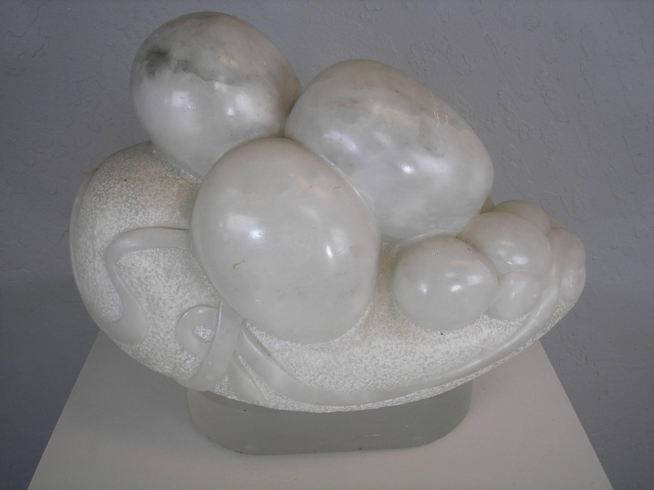 American Marble Sculpture by Marion M. Sussler 1978 Entiltled Nesting Eggs For Sale