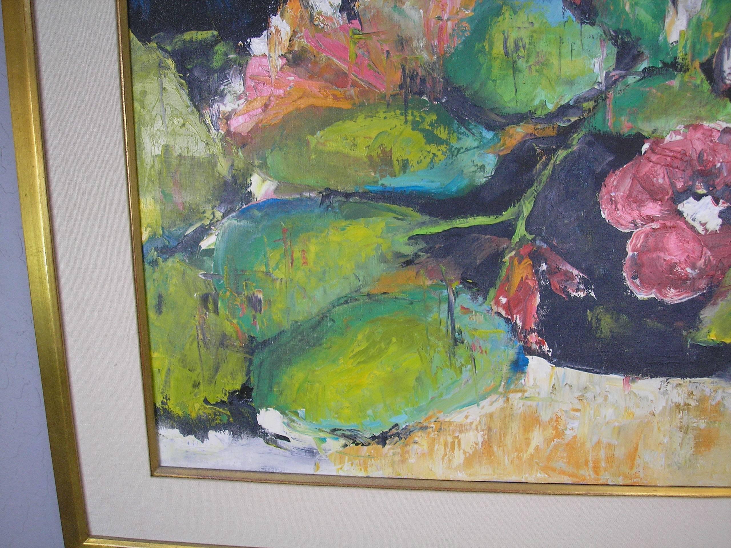 Bohemian Original Acrylic Painting by W. Frederika, 1968 For Sale