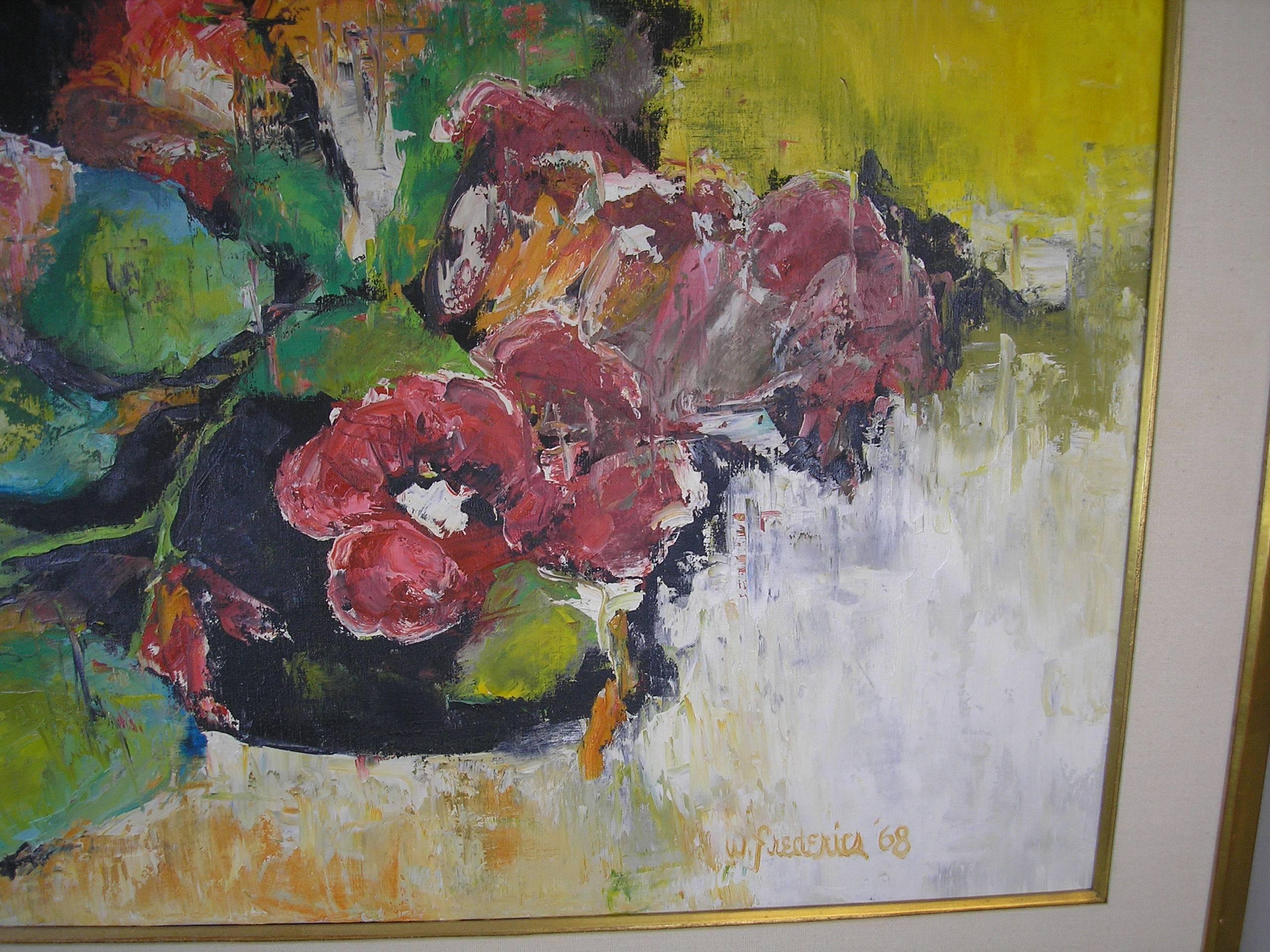 American Original Acrylic Painting by W. Frederika, 1968 For Sale