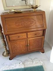 Rosewood Asian Writing Desk with Drop Down Front