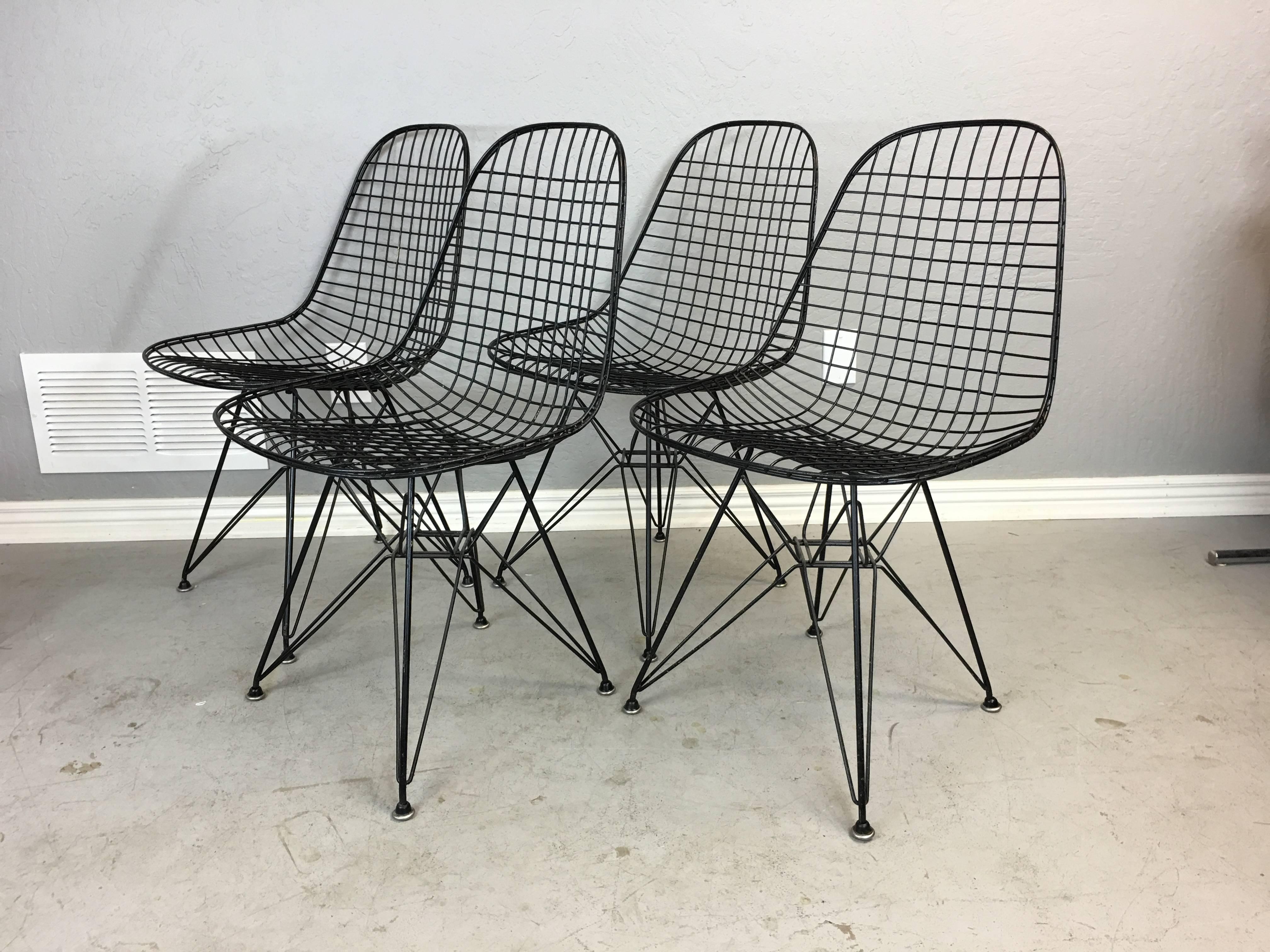 Painted Charles and Ray Eames DKR5 Eiffel Base Chairs