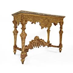 Louis XVI Marble-Top Gilt Table Console