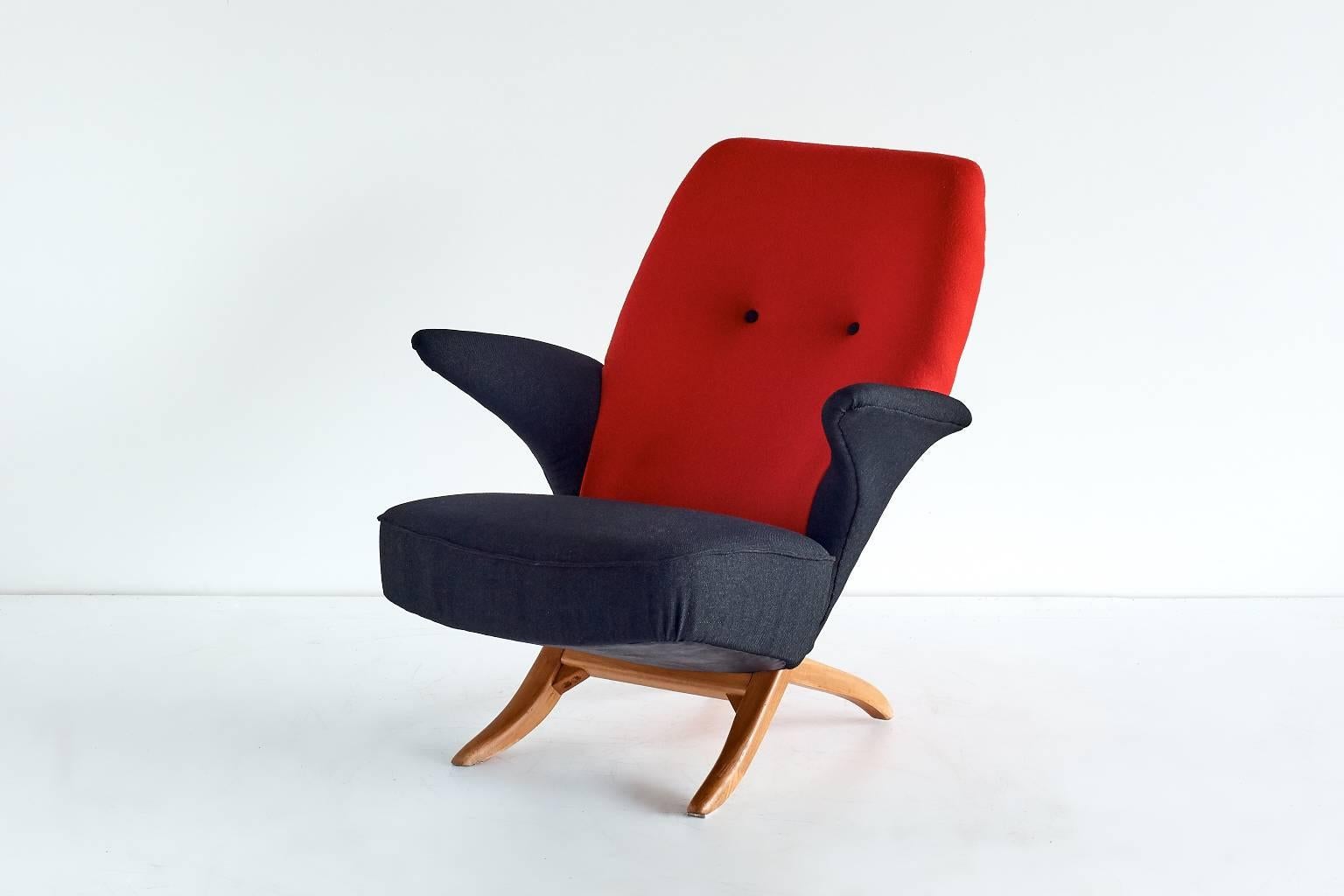 Mid-20th Century Theo Ruth Penguin Lounge Chair for Artifort, 1950s