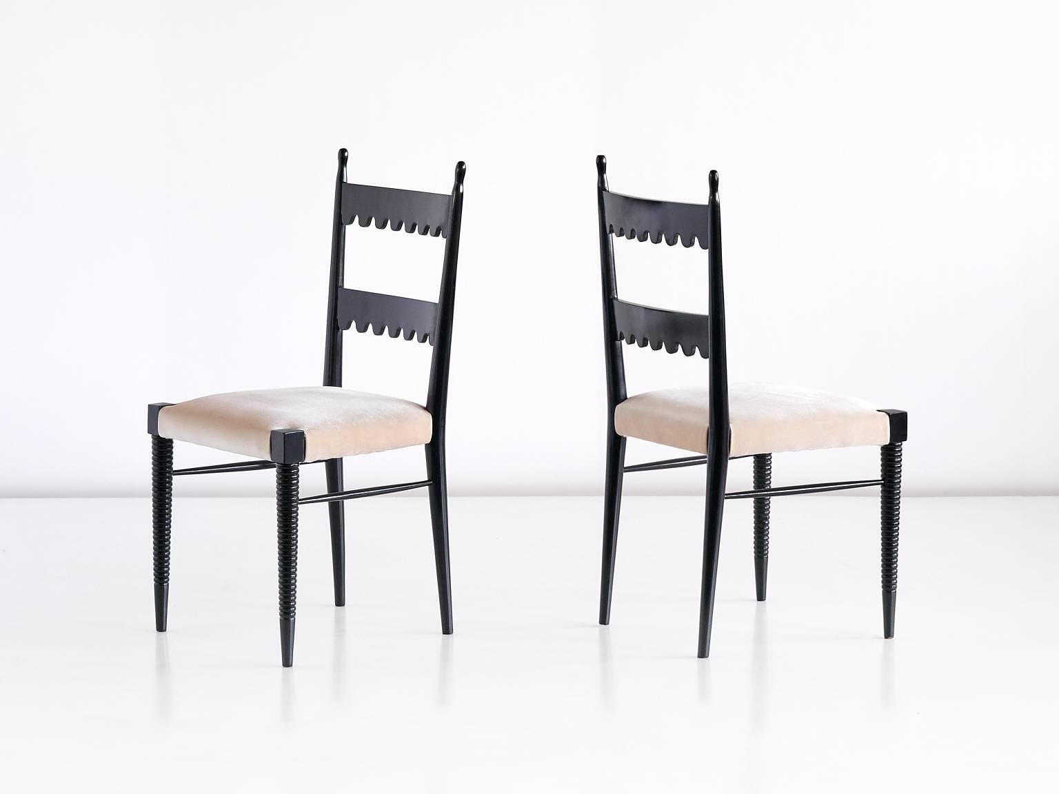 Mid-20th Century Set of Six Pier Luigi Colli Dining Chairs