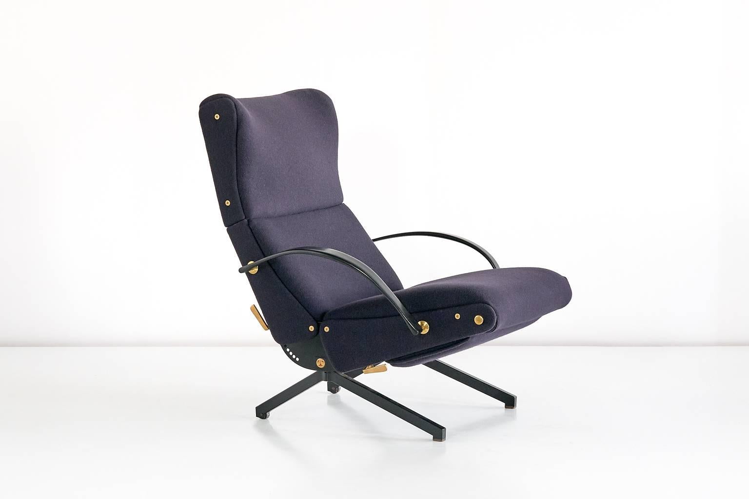 The versatile and comfortable P40 lounge chair was designed by Osvaldo Borsani in 1955. The P40 is an iconic example of 1950s Italian design. 

The chair can be adjusted into numerous positions. The back can be reclined in different angles, the