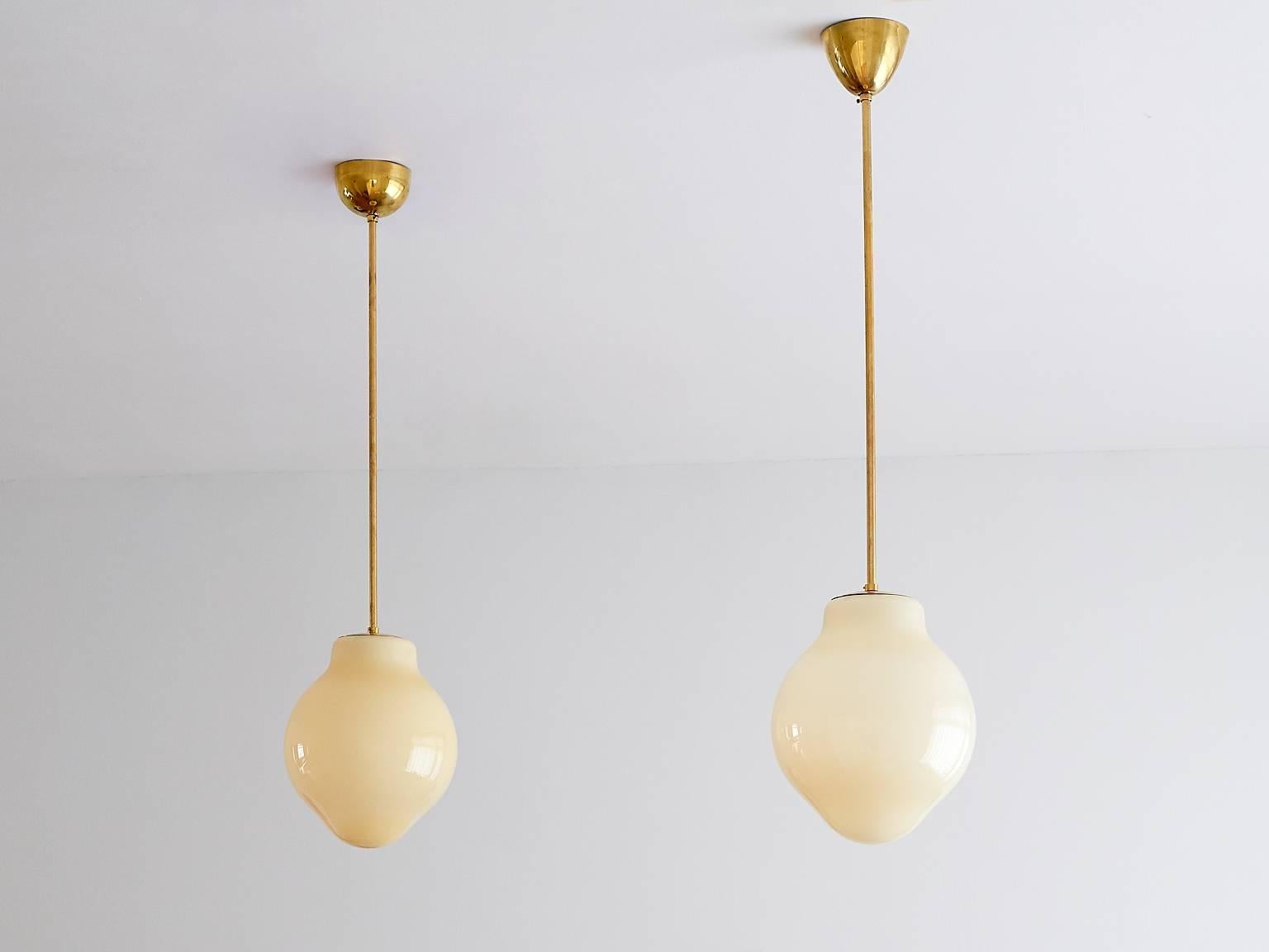 Pair of Paavo Tynell Pendants, Model 1092, Taito Oy Finland, 1950s 1