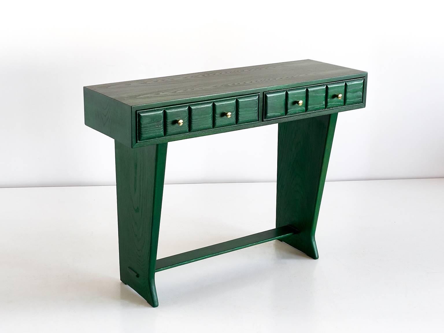 Green Italian Art Deco Console Designed for a Florentine Residence In Good Condition In The Hague, NL
