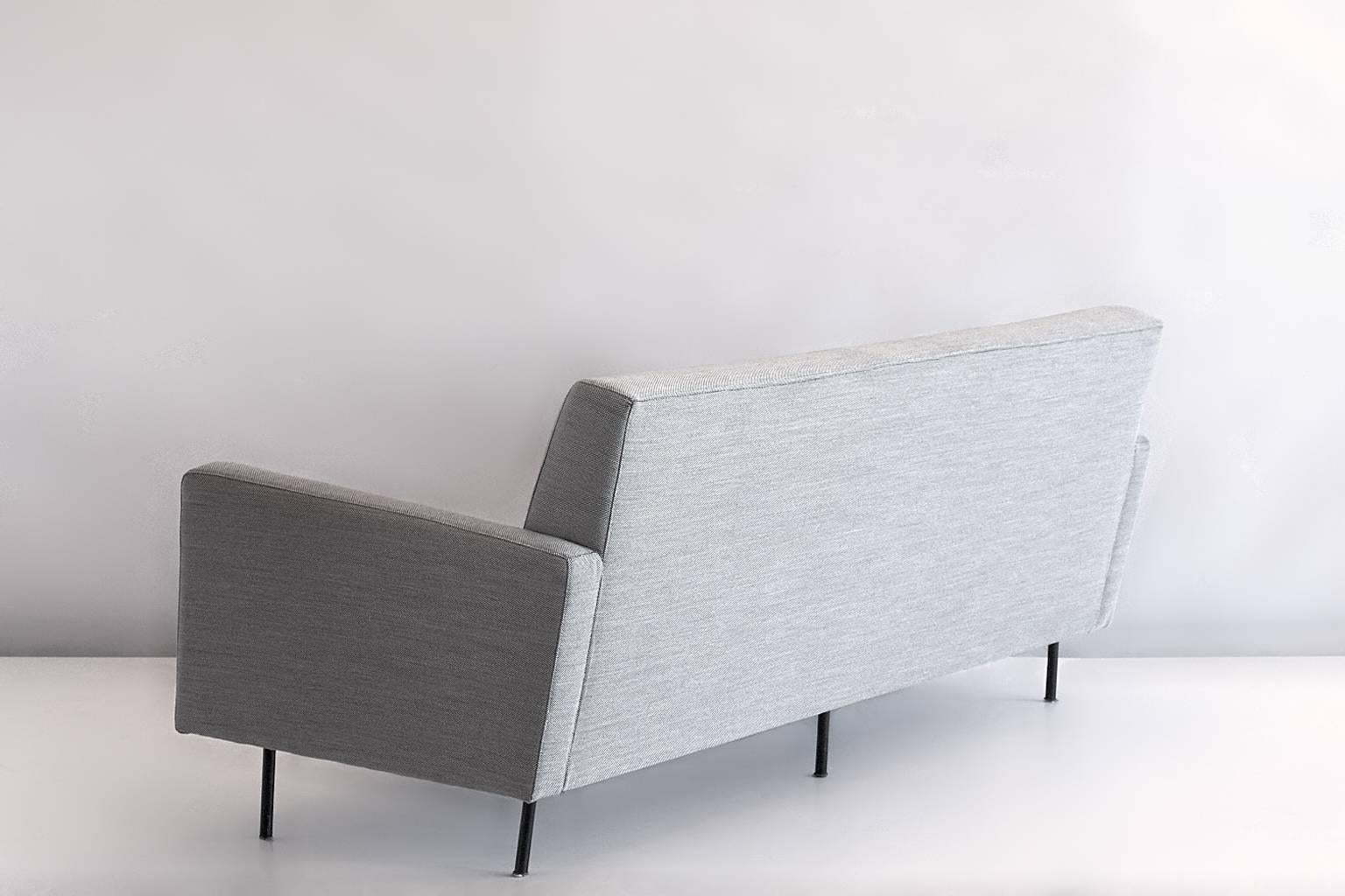 Belgian Rare Florence Knoll Sofa Produced by De Coene, Newly Upholstered in Kvadrat