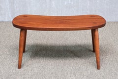 Sgabello / tavolino in teak biologico Illums Bolighus, Danimarca, anni '50