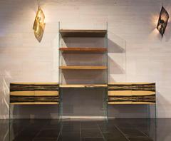 Modern Wooden and Glass Library-Furniture