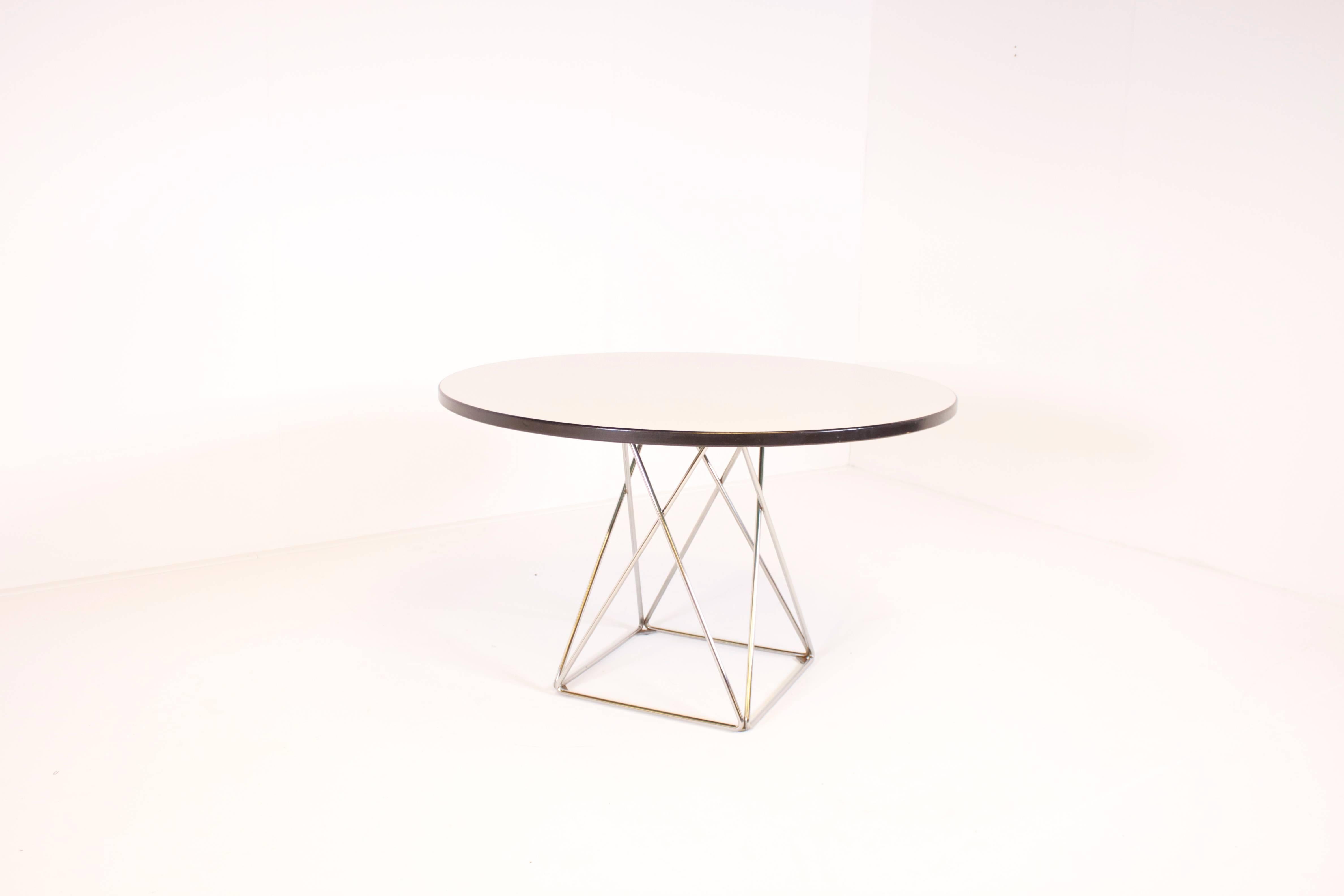 Mid-Century Modern Thonet Formica and Chrome Dining Table