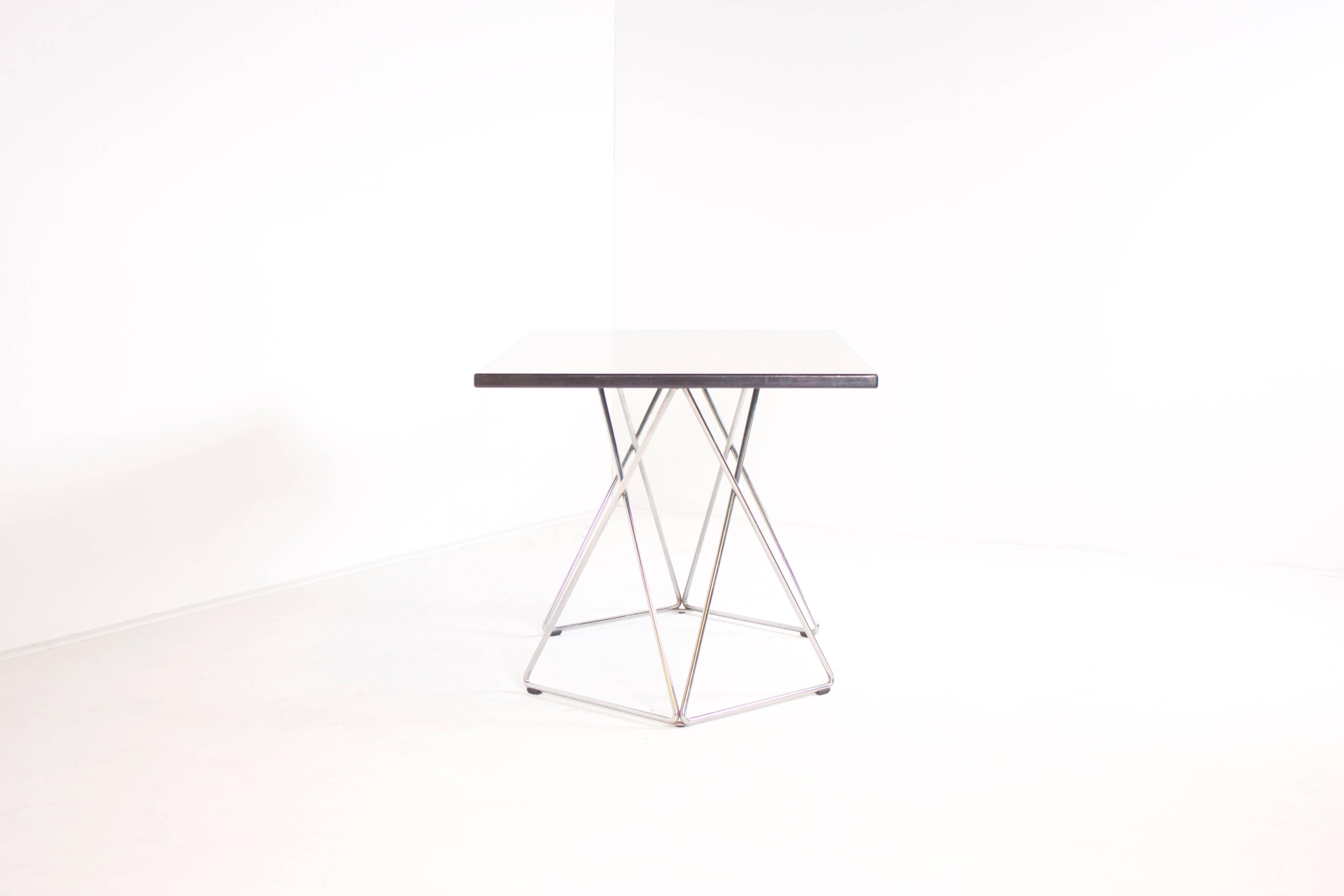 Mid-Century Modern Graphic Formica and Chrome Thonet Table or Desk For Sale
