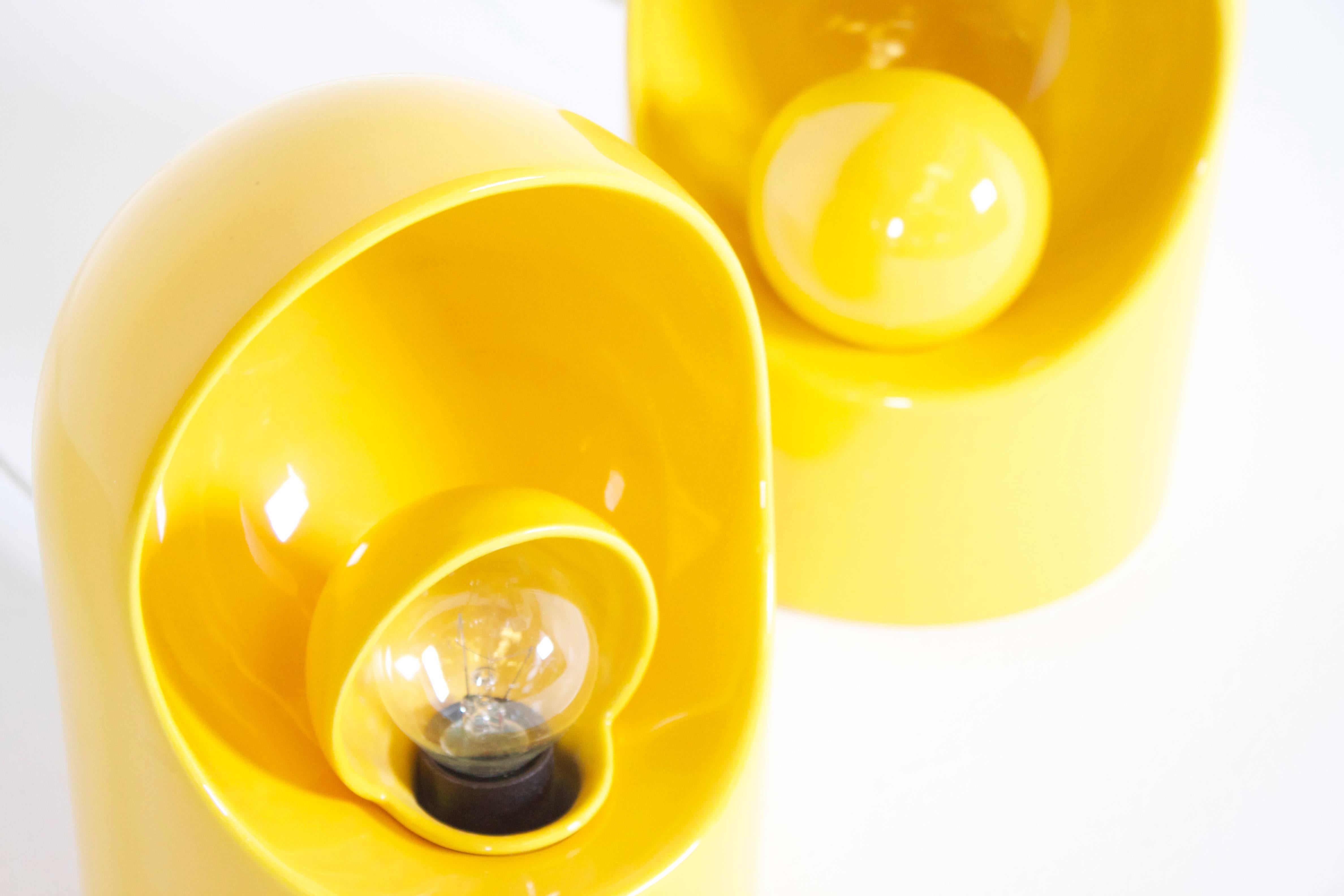 Set Keramik-Tischlampen von Marcello Cuneo für Gabbianelli im Zustand „Hervorragend“ im Angebot in Echt, NL