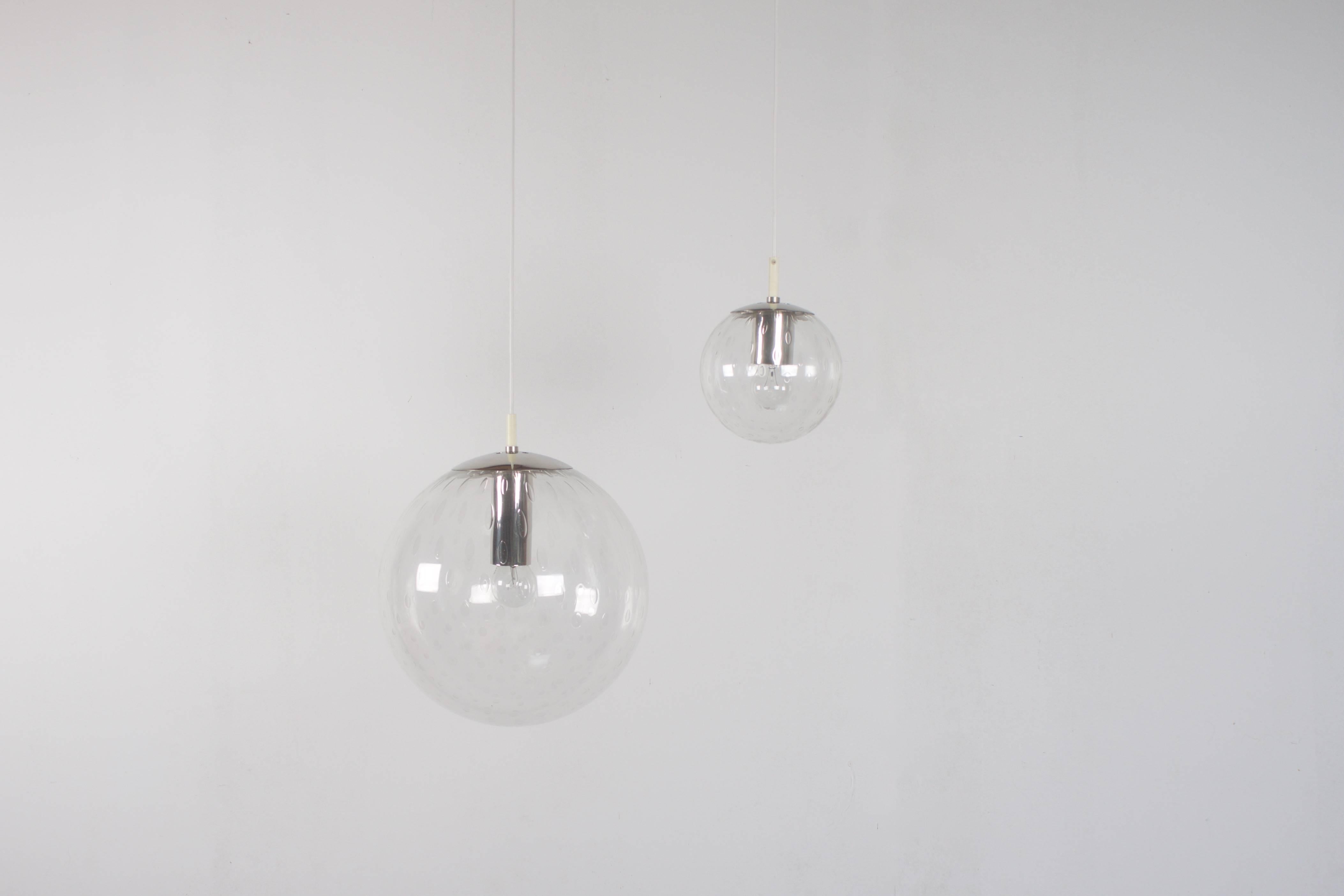 20th Century 1/6 Small ‘Licht-Drops’ Globe Pendant by RAAK Amsterdam 1960s For Sale