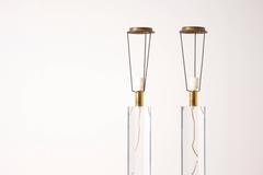 Set of French 1970s Lucite Table Lamps