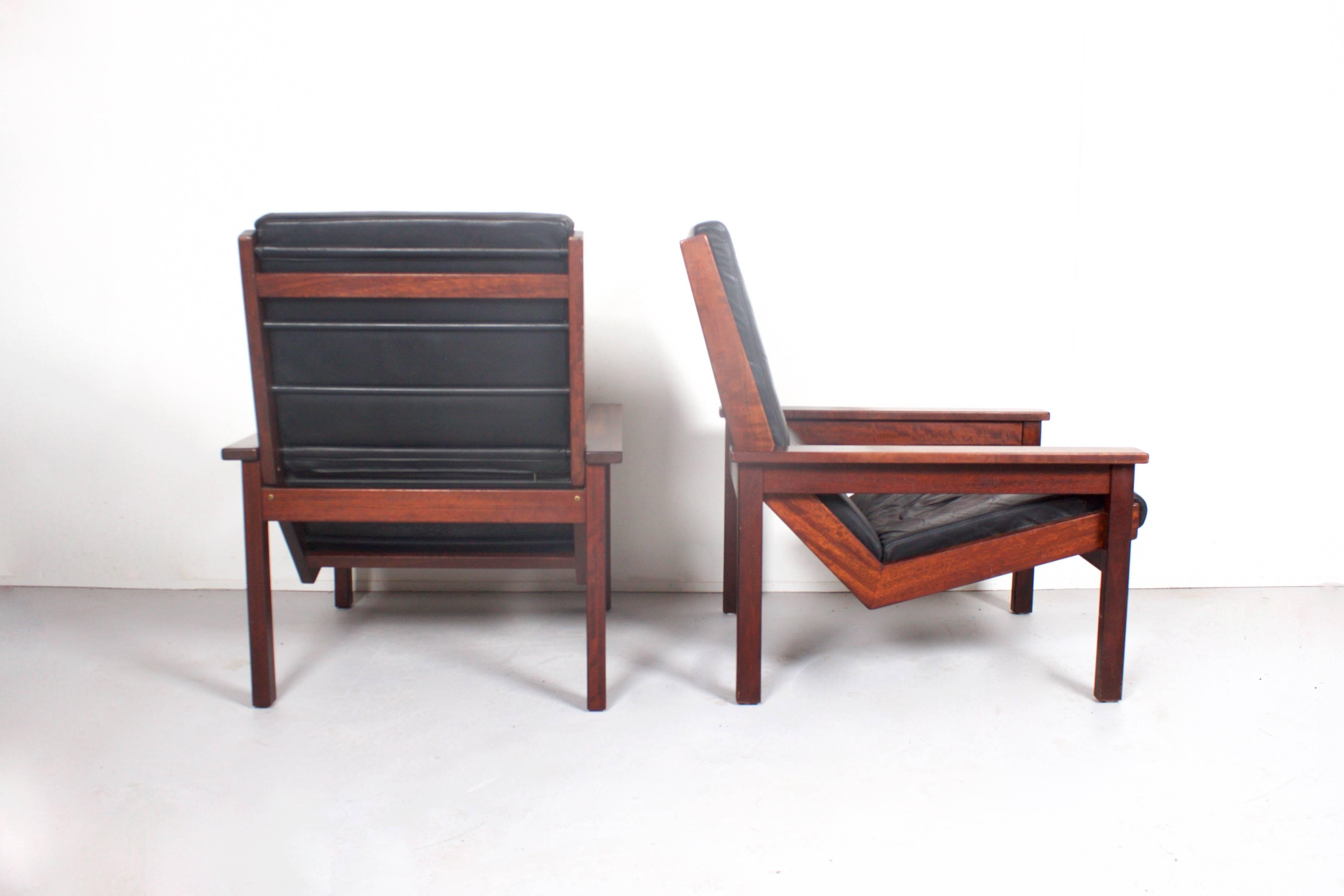 Mid-Century Modern Set of 1960's Dutch Design Rob Parry 'Lotus' Chairs by Gelderland