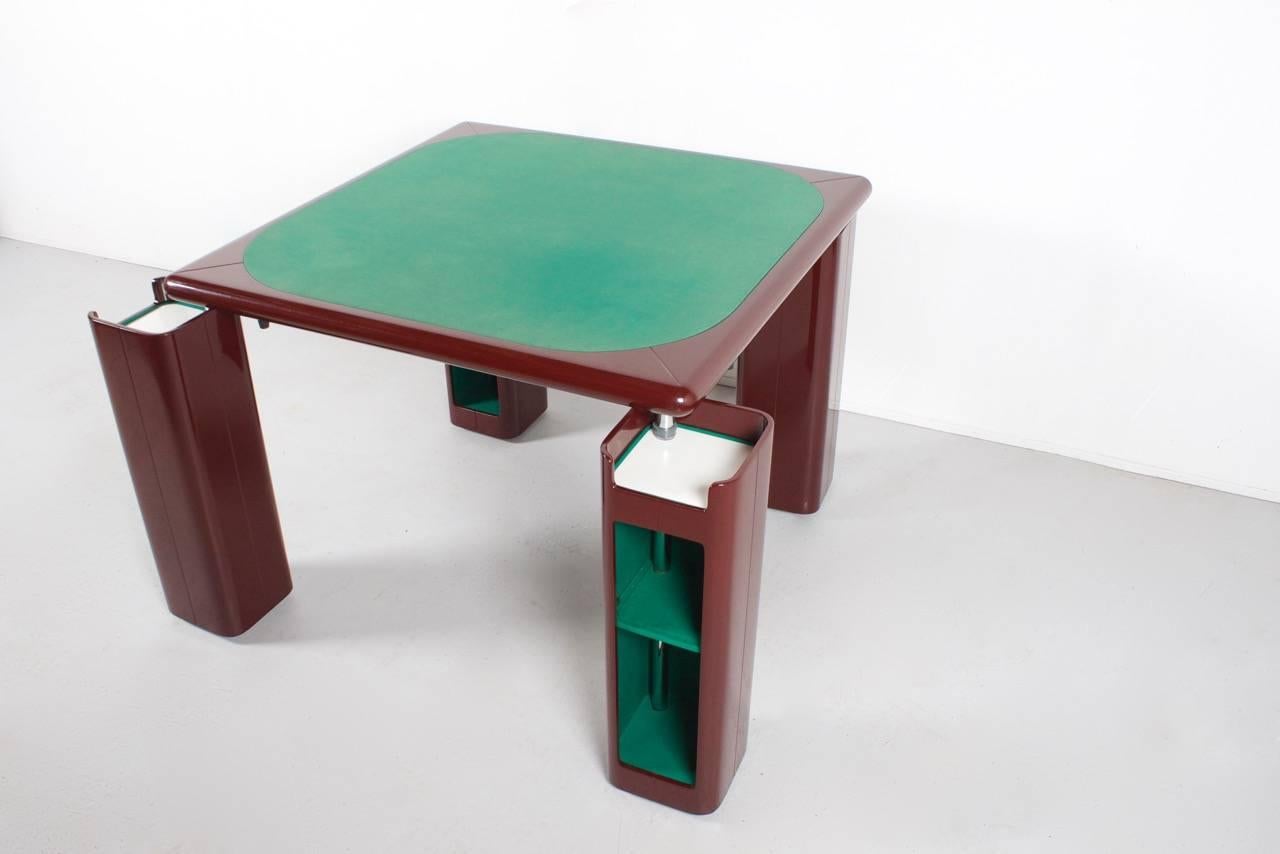 Lacquered 1970s Game, Card or Dining Table by Pierluigi Molinari for Pozzi Milano