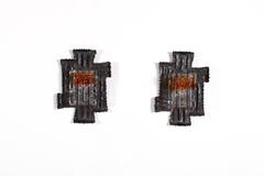 Pair of Swedish Brutalist Sconces by Tom Ahlström and Hans Ehrich, 1970s